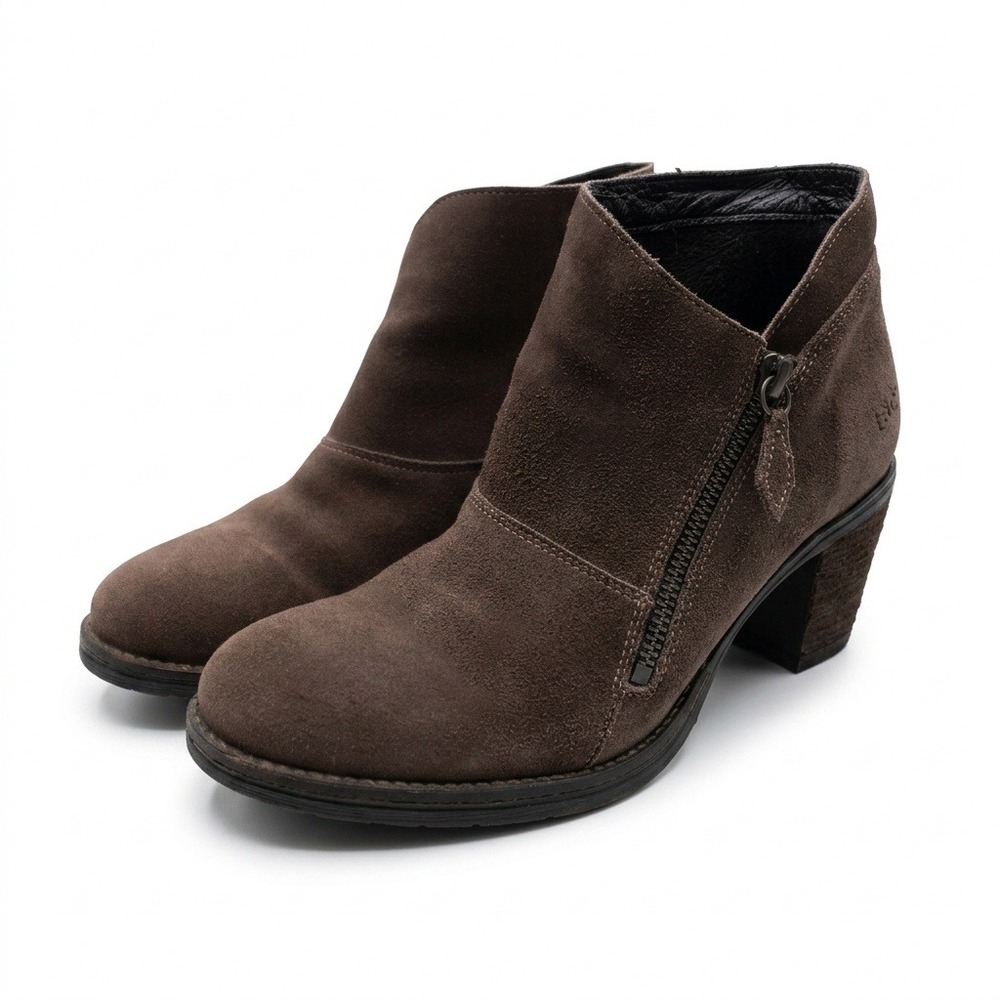 Taos Billie Grey‎ Suede Ankle Boots Women's Size 8-8.5 EUR 39 Portugal Zip Up